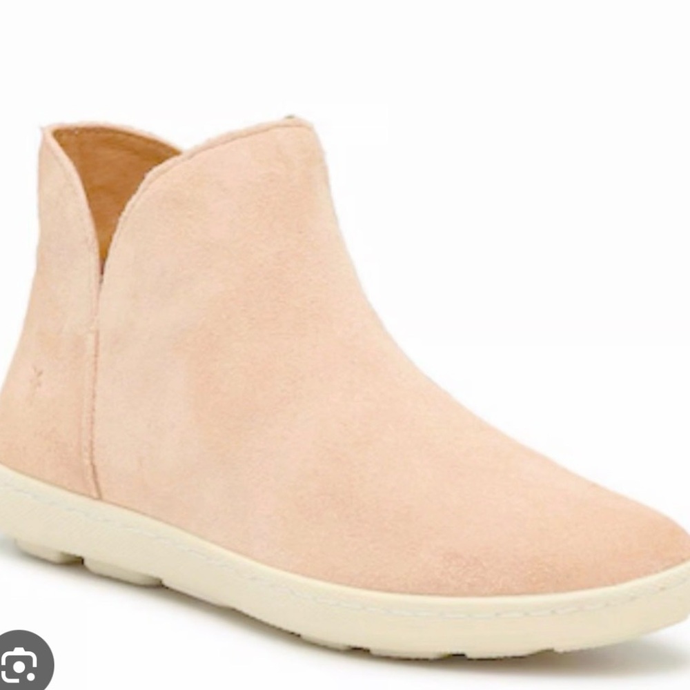 Frye‎ Melissa Sneaker Shootie Suede Leather Pink/Tan Size 7